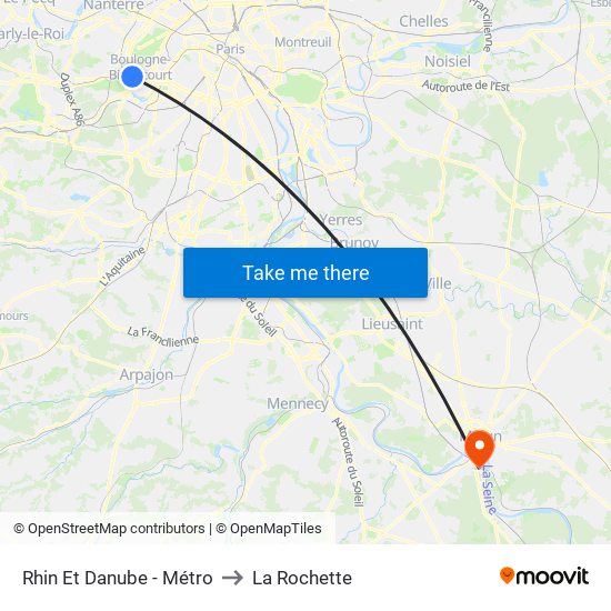 Rhin Et Danube - Métro to La Rochette map