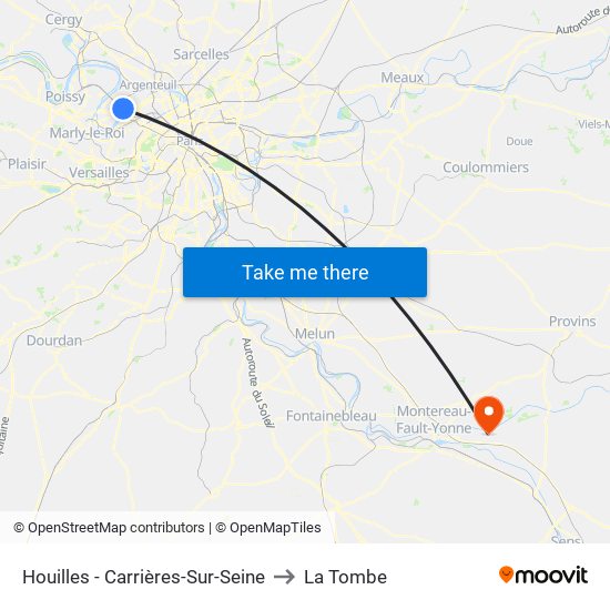 Houilles - Carrières-Sur-Seine to La Tombe map