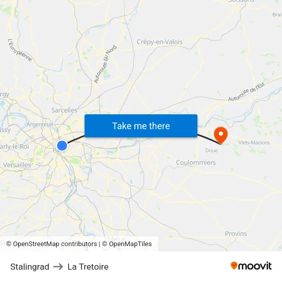 Stalingrad to La Tretoire map