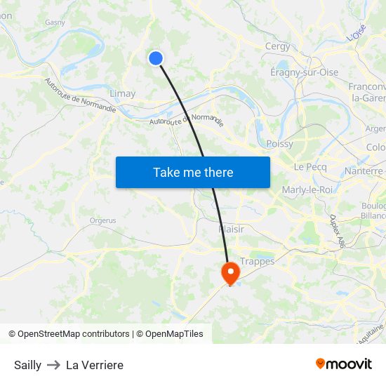 Sailly to La Verriere map