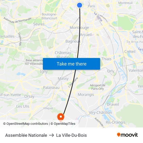 Assemblée Nationale to La Ville-Du-Bois map