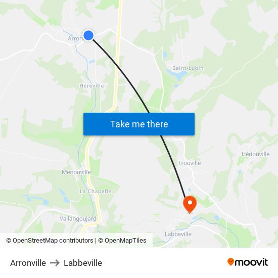 Arronville to Labbeville map