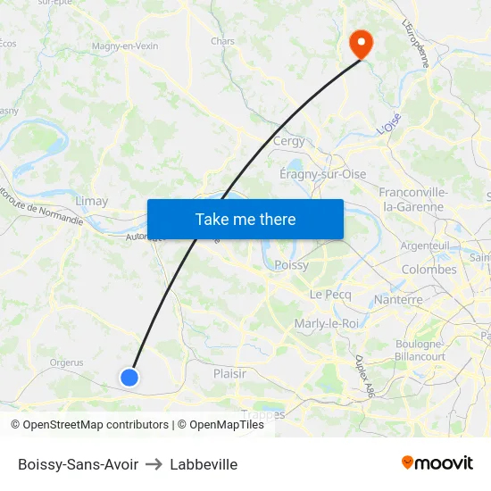 Boissy-Sans-Avoir to Labbeville map