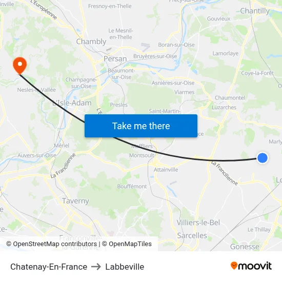 Chatenay-En-France to Labbeville map