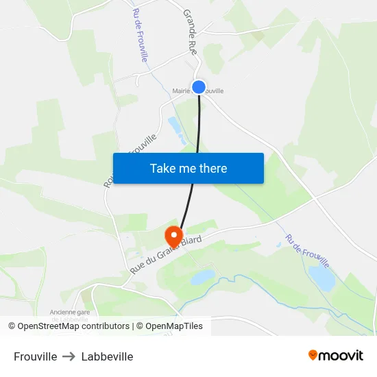 Frouville to Labbeville map