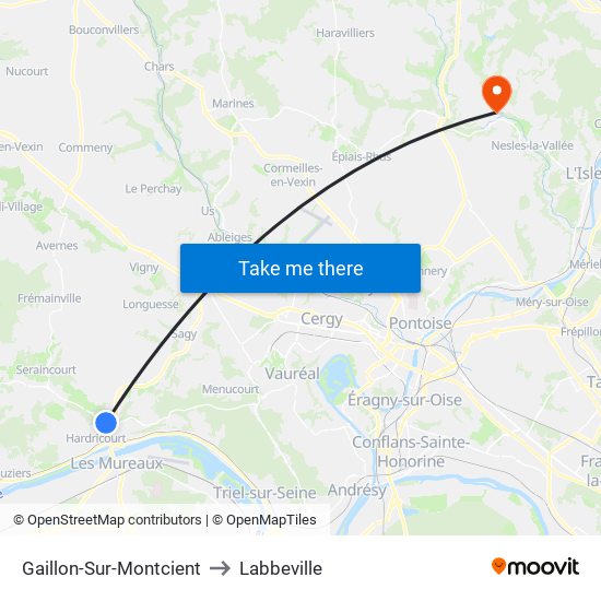 Gaillon-Sur-Montcient to Labbeville map