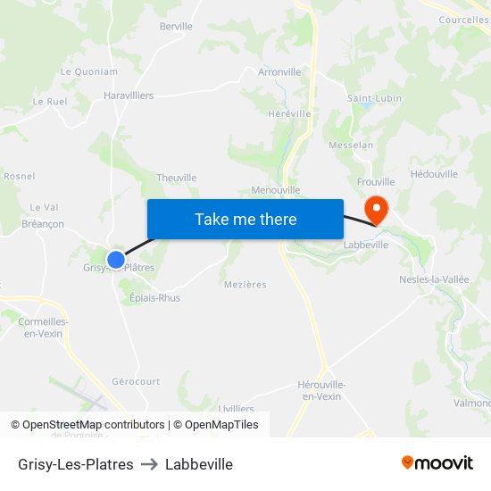 Grisy-Les-Platres to Labbeville map