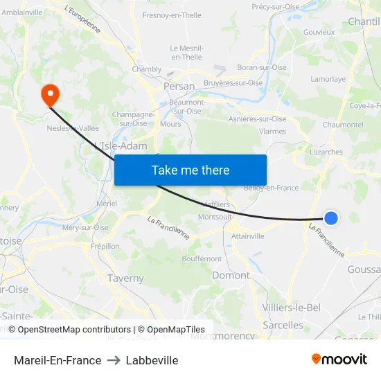 Mareil-En-France to Labbeville map