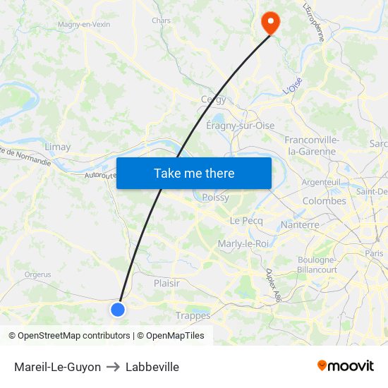 Mareil-Le-Guyon to Labbeville map