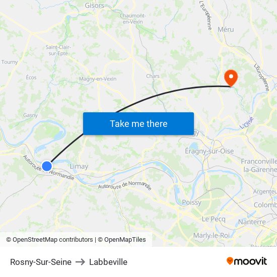 Rosny-Sur-Seine to Labbeville map