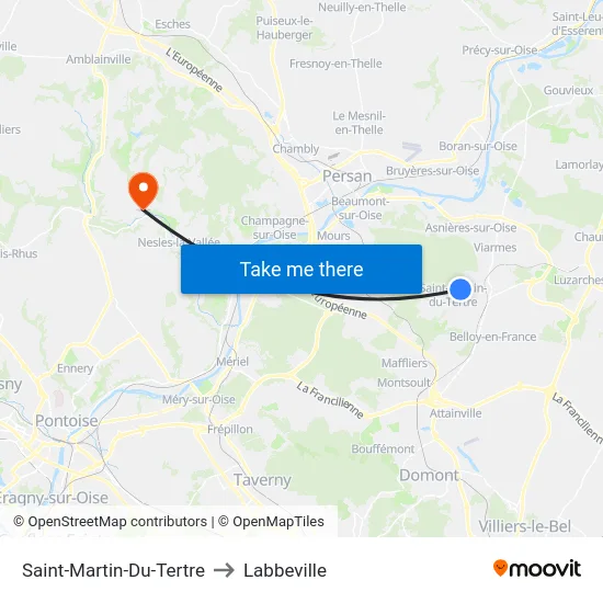 Saint-Martin-Du-Tertre to Labbeville map