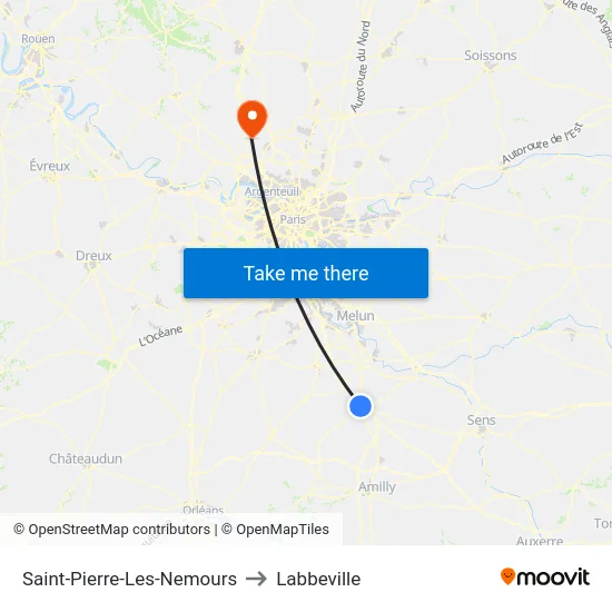 Saint-Pierre-Les-Nemours to Labbeville map