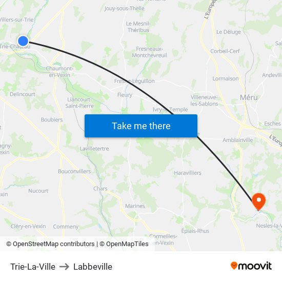 Trie-La-Ville to Labbeville map