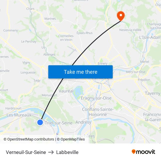 Verneuil-Sur-Seine to Labbeville map