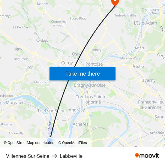 Villennes-Sur-Seine to Labbeville map