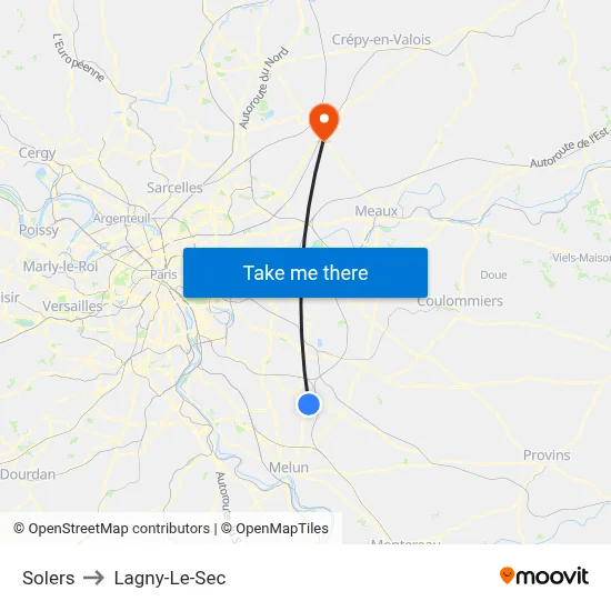 Solers to Lagny-Le-Sec map