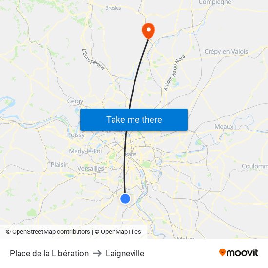 Place de la Libération to Laigneville map