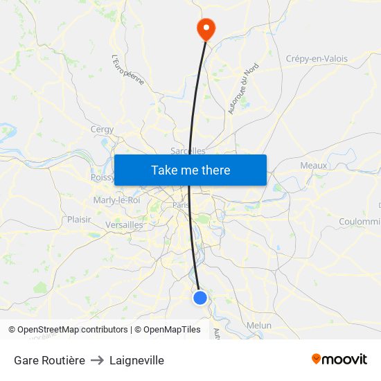 Gare Routière to Laigneville map