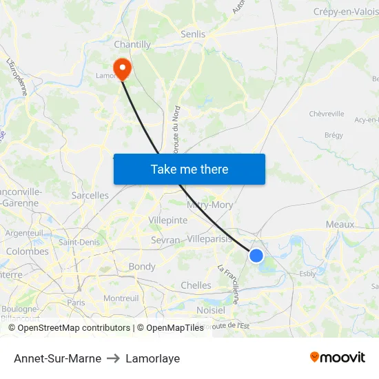 Annet-Sur-Marne to Lamorlaye map