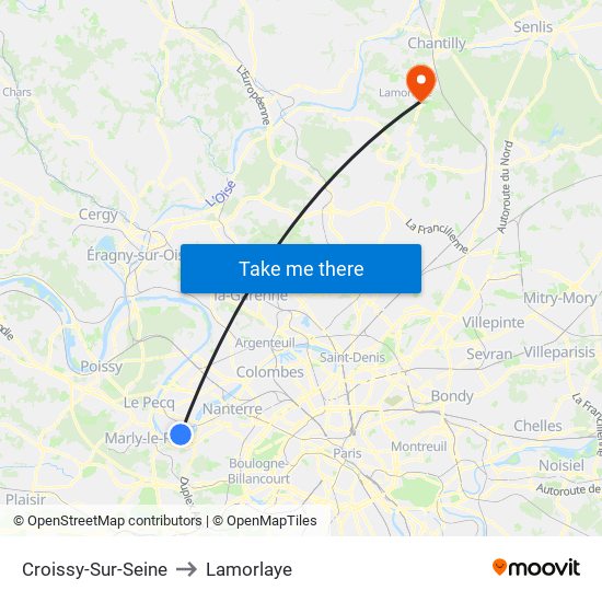 Croissy-Sur-Seine to Lamorlaye map