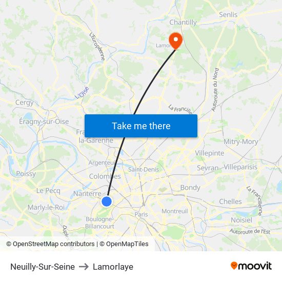 Neuilly-Sur-Seine to Lamorlaye map