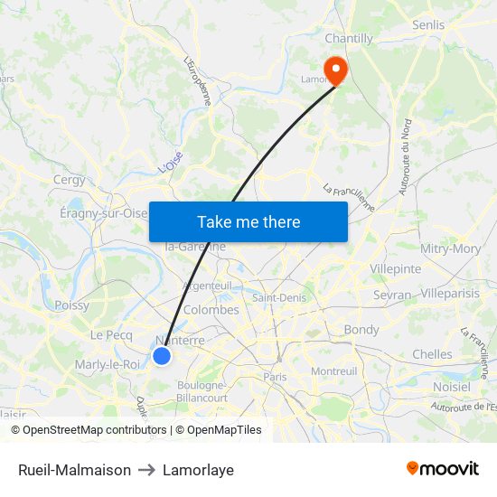 Rueil-Malmaison to Lamorlaye map