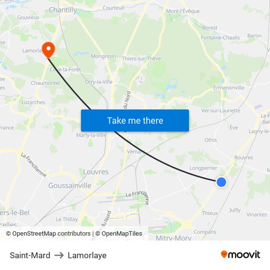 Saint-Mard to Lamorlaye map