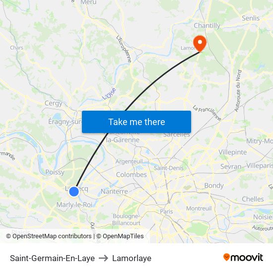 Saint-Germain-En-Laye to Lamorlaye map