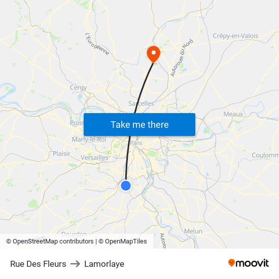 Rue Des Fleurs to Lamorlaye map
