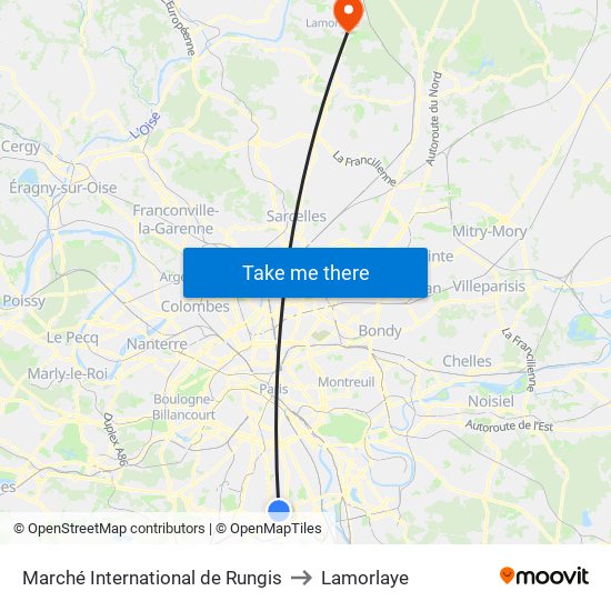 Marché International de Rungis to Lamorlaye map