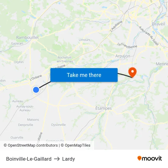 Boinville-Le-Gaillard to Lardy map