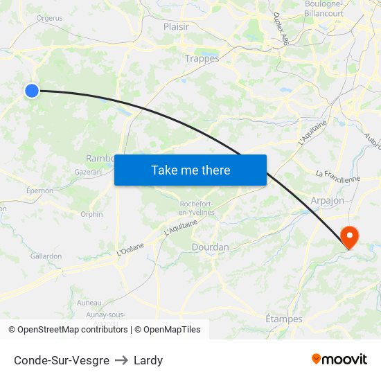 Conde-Sur-Vesgre to Lardy map