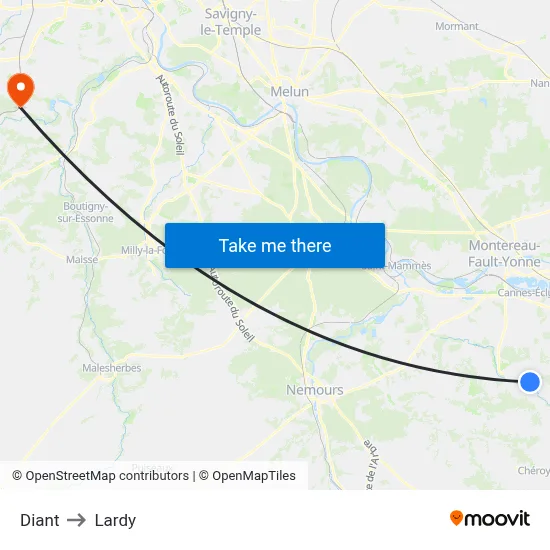 Diant to Lardy map