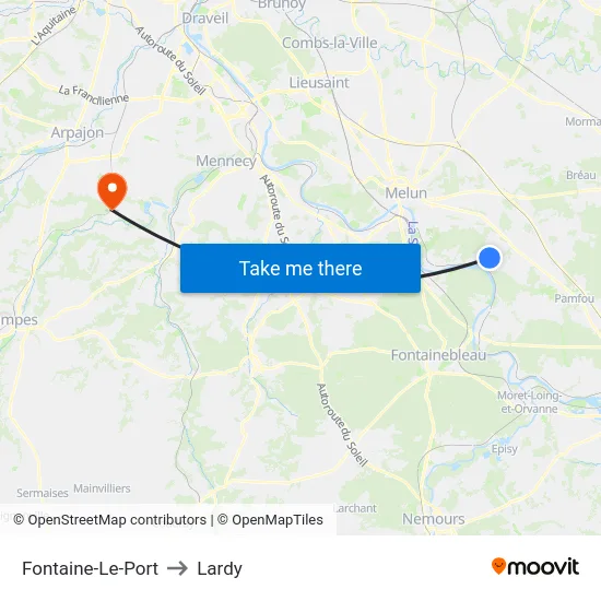 Fontaine-Le-Port to Lardy map