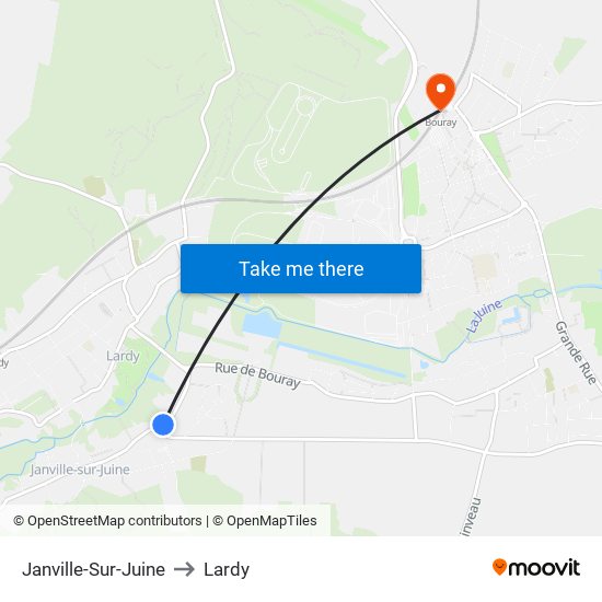 Janville-Sur-Juine to Lardy map