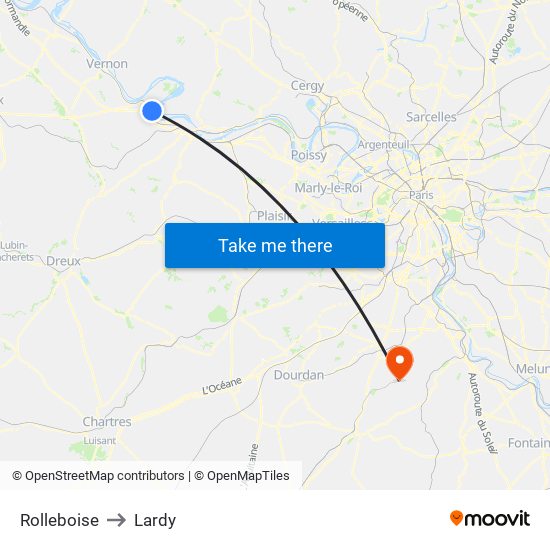 Rolleboise to Lardy map
