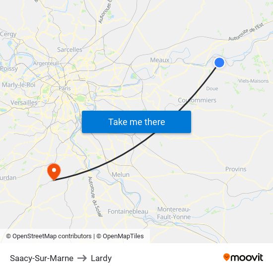 Saacy-Sur-Marne to Lardy map