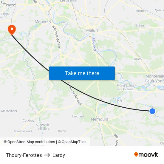 Thoury-Ferottes to Lardy map