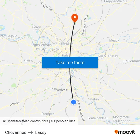Chevannes to Lassy map