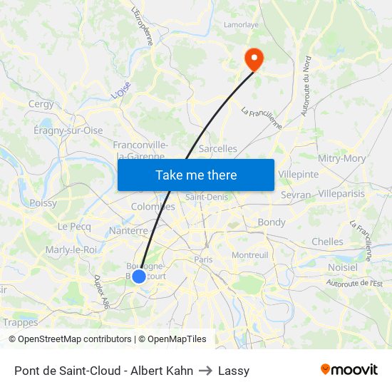 Pont de Saint-Cloud - Albert Kahn to Lassy map