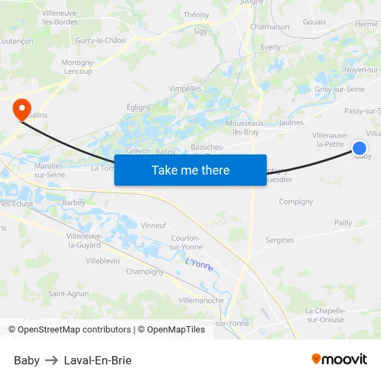 Baby to Laval-En-Brie map