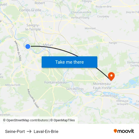 Seine-Port to Laval-En-Brie map