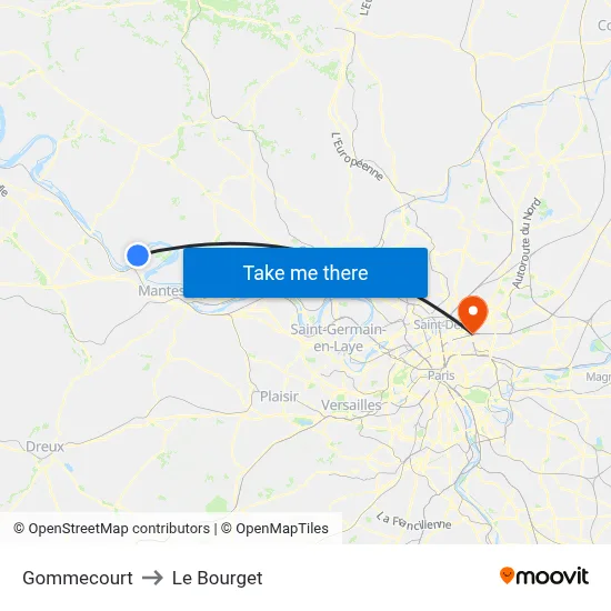 Gommecourt to Le Bourget map