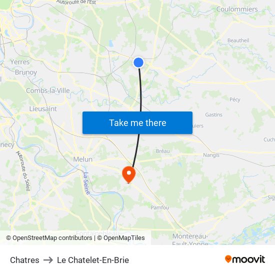 Chatres to Le Chatelet-En-Brie map