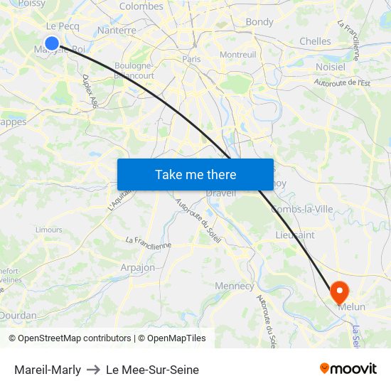 Mareil-Marly to Le Mee-Sur-Seine map