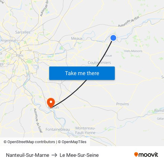 Nanteuil-Sur-Marne to Le Mee-Sur-Seine map