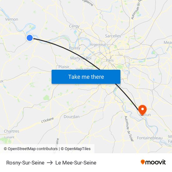 Rosny-Sur-Seine to Le Mee-Sur-Seine map