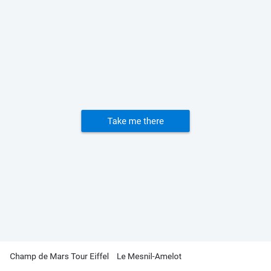 Champ de Mars Tour Eiffel to Le Mesnil-Amelot map