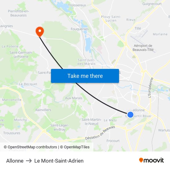 Allonne to Le Mont-Saint-Adrien map