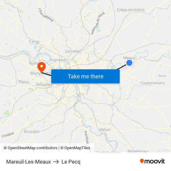 Mareuil-Les-Meaux to Le Pecq map